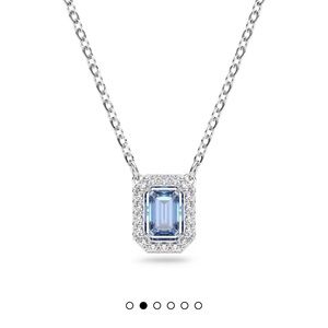 Millenia necklace
Octagon cut, Blue, Rhodium plated